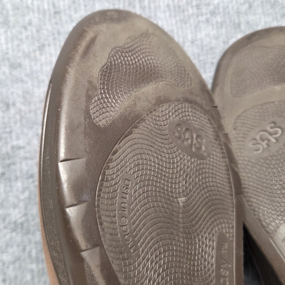 SAS Walk Easy Comfort Size 11 Brown Leather Walking Shoes Made in USA Orthopedic - Picture 13 of 14